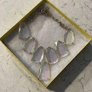 Kendra Scott Harlow statement necklace with clear transparent stones